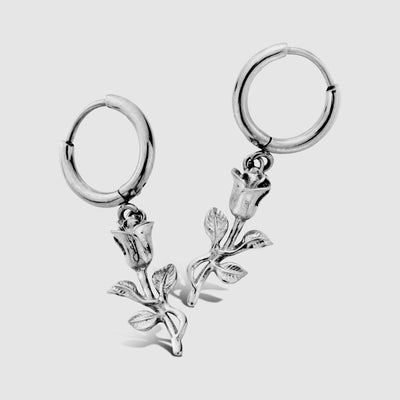 Rose Earring (Silver)